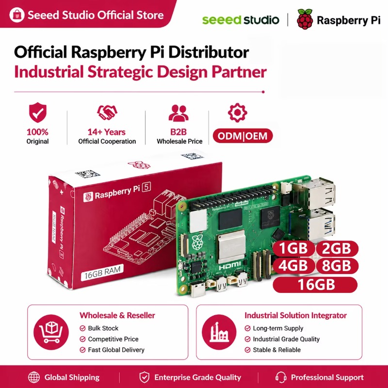 Großhandelsprodukt Original 5  – Raspberry Pi 5 8Gb Kit Bewertung und Preis